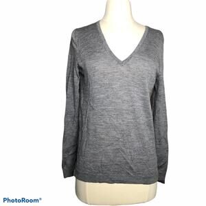 Esprit Gray V-neck Wool Sweater XS